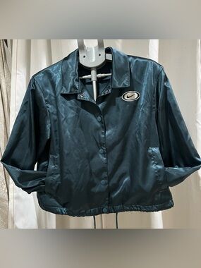 Nike Satin Bomber Jacket in Teal